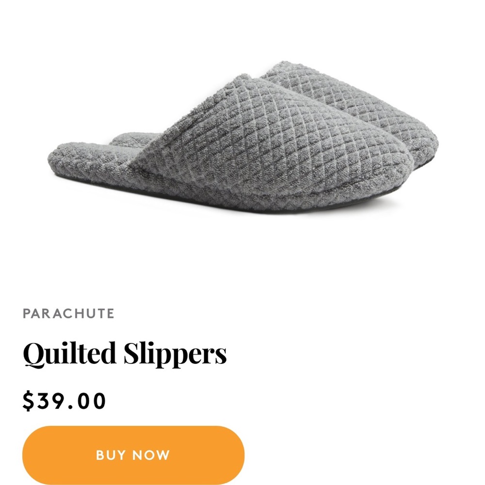 Parachute quilted slippers